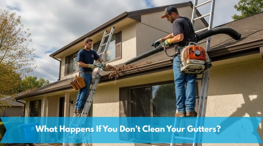 cleaning gutter